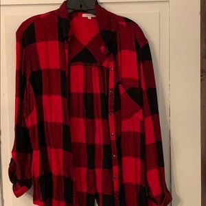 Maurices plus size 0 flannel shirt